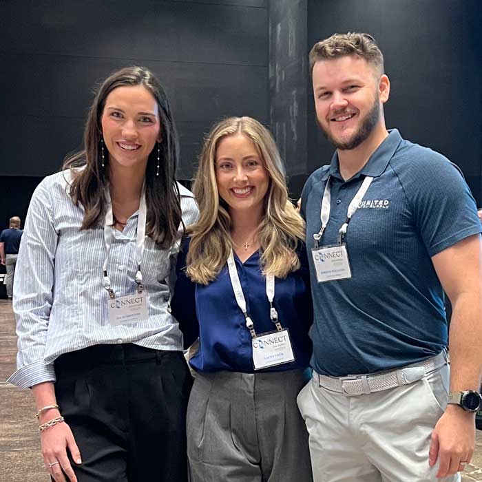 IMG_8204web Ava Burroughs, Lacey Voth, Jordan Williams United Tel Supply Sales Reps at Connect Event