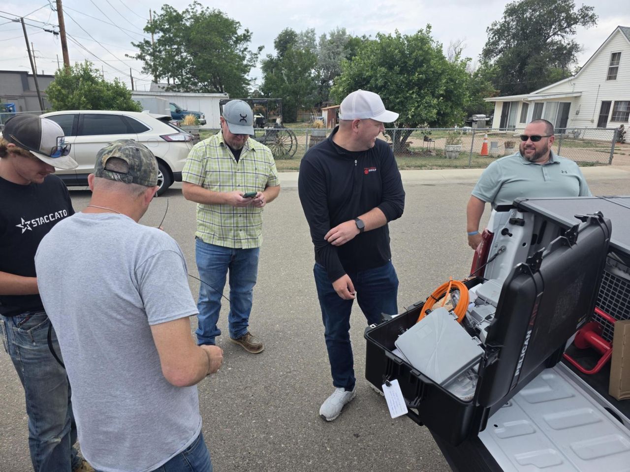 Precision Group Rep in Field with United Tel Supply